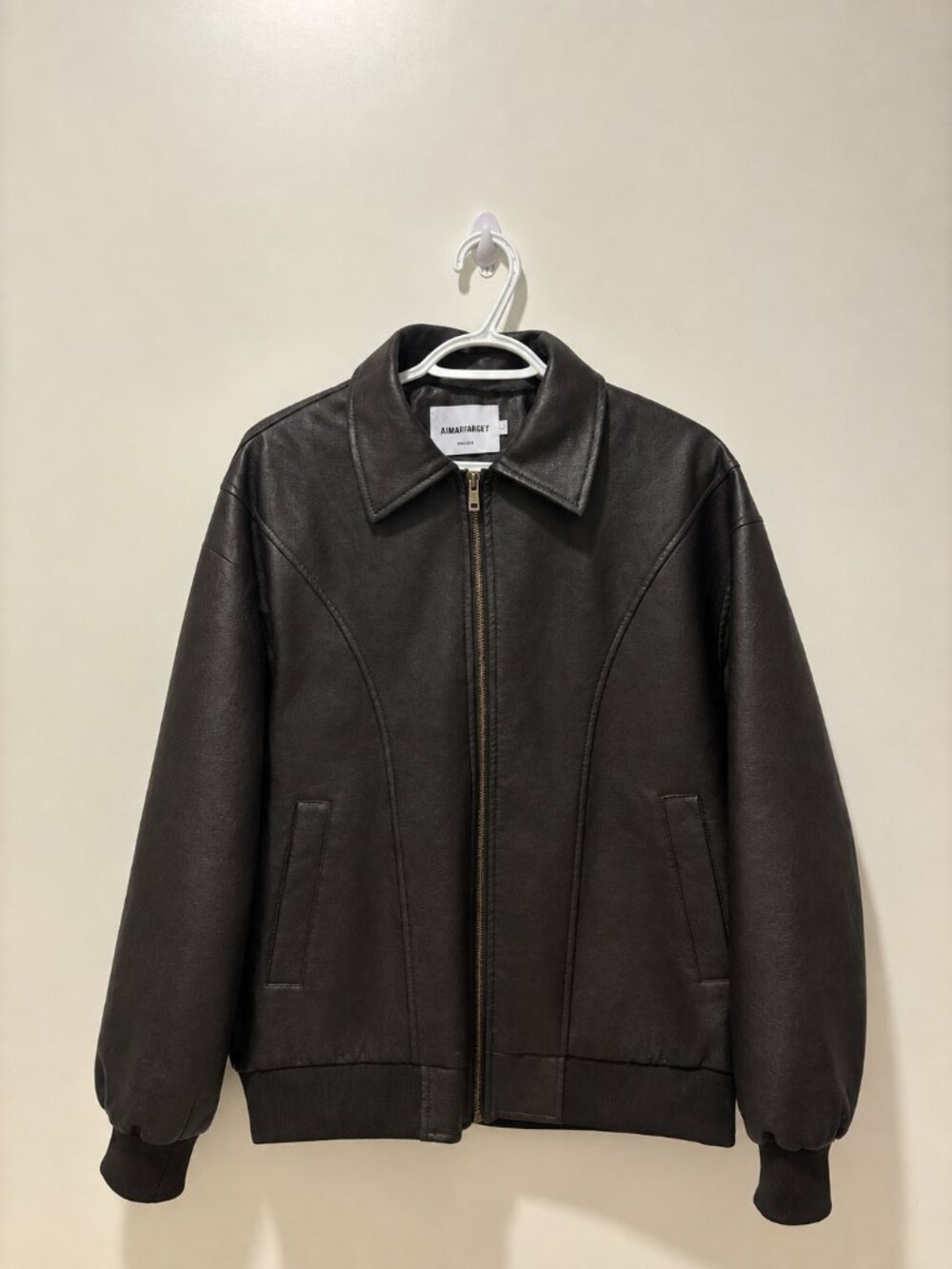 Vintage Leather Bomber Jacket (Refurbished)